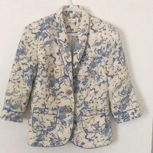 Cotton 3/4 sleeve blazer Coldwater Creek